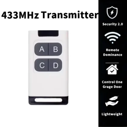 Transmisor de 433MHz utilizado para sistema de control de acceso de puerta de garaje eléctrico de 4 botones control remoto inalámbrico