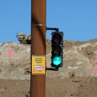 Señales de advertencia de tráfico, señal de seguridad de alta visibilidad, resistente a la intemperie, reflectante, señal cerrada para áreas públicas, 2 uds.