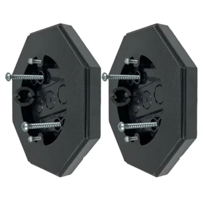 ABKY-2Pack Bloque de montaje de revestimiento 8161, kit de montaje octagonal de lámpara de revestimiento vertical con caja incorporada para plano liso al aire libre