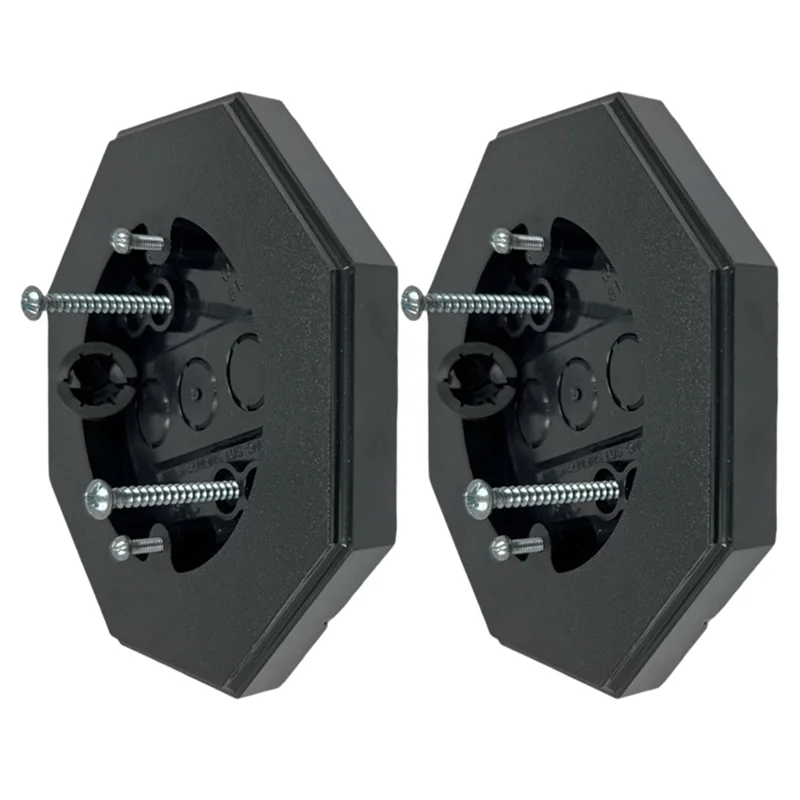 ABKY-2Pack Bloque de montaje de revestimiento 8161, kit de montaje octagonal de lámpara de revestimiento vertical con caja incorporada para plano liso al aire libre