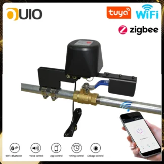 Controlador de válvula inteligente Tuya Wifi Zigbee, controlador de válvula de calentador de agua a Gas automático, apagado de válvula de agua inteligente, vida inteligente