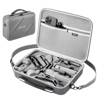 Para DJI RS4 Mini Estuche de transporte bolso de hombro de viaje de PU bolsa de almacenamiento portátil a prueba de golpes bolso estabilizador Accesorios