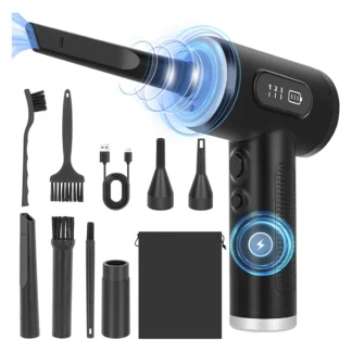 Plumero de aire comprimido eléctrico A13G-2 en 1, plumero y aspiradora de aire inalámbricos, soplador de plumero de aire, 3 velocidades ajustables