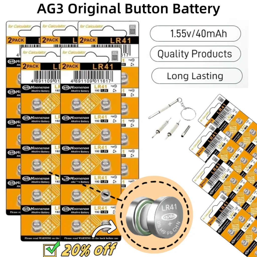 AG3/LR41 10-200 Uds batería alcalina 392 SR41 192 L736 384 nueva batería de pila de moneda para Mini linterna juguetes dispositivos médicos