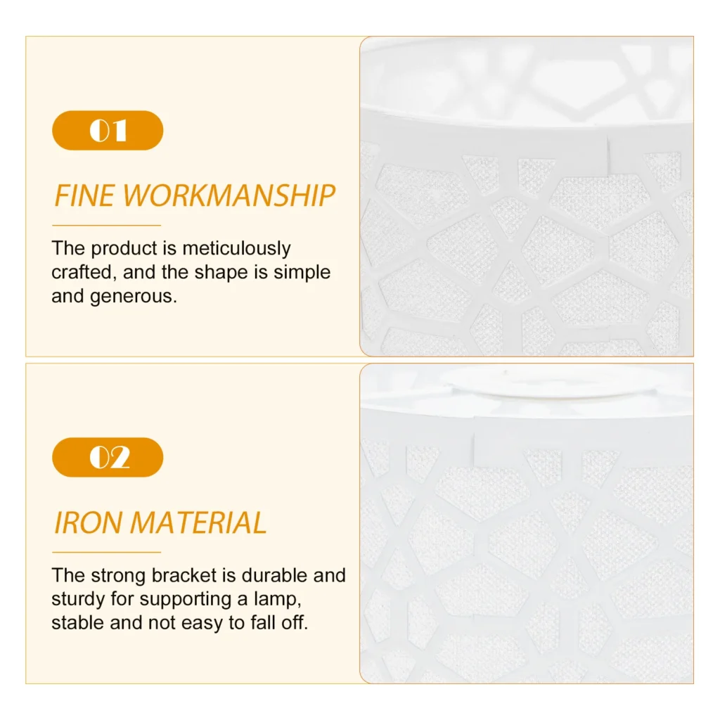 Pantalla de hierro hueca creativa, cubierta de luz decorativa, pantalla de lámpara multiusos para lámparas de mesa de suelo y pared, lámpara para el hogar