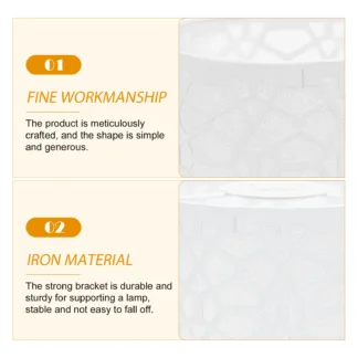 Pantalla de hierro hueca creativa, cubierta de luz decorativa, pantalla de lámpara multiusos para lámparas de mesa de suelo y pared, lámpara para el hogar