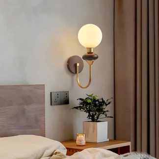 SANDYHA Lámpara de pared vintage de madera maciza Iluminación rústica para dormitorio Estilo medieval acogedor Ideal para sala de estar Iluminación de pasillo de estudio