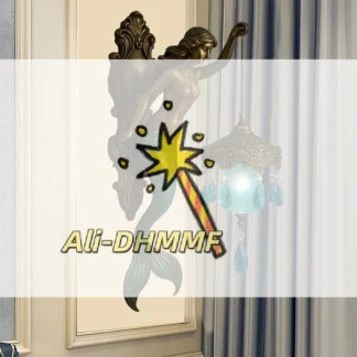 Lámpara de pared de sirena nchanted - Diseño de base vintage para dormitorios temáticos, restaurantes y decoración de ambiente de hotel