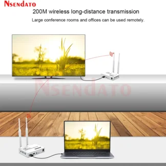 Extensor inalámbrico HDMI 4K 5,8G 200m 1 TX-4 RX HDMI extensor receptor transmisor de vídeo inalámbrico con salida de bucle IR HDMI para TV PC