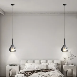 Candelabro de diseño minimalista italiano, comedor moderno, sala de estar, Bar, cafetería, dormitorio, mesita de noche, candelabro de cristal