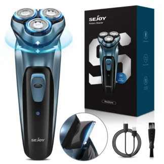 Sejoy-Afeitadora eléctrica rotativa 3D para hombre, recortadora emergente húmeda y seca avanzada, recargable, regalo perfecto para el día del padre para papá, marido