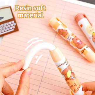 Borrador de goma para estudiantes de oficina, papelería de dibujos animados, Capibara, prensa de la borrador, limpieza sin desorden, suministros escolares, Kit de dibujo, pieza de herramientas