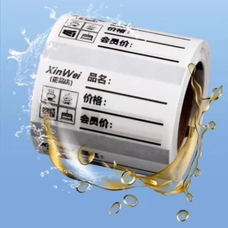 5 rollos de etiquetas térmicas transparentes, rollo pequeño, 30 40 50 60 70mm, pegatina de sellado, pegatinas autoadhesivas en blanco para envasado de alimentos