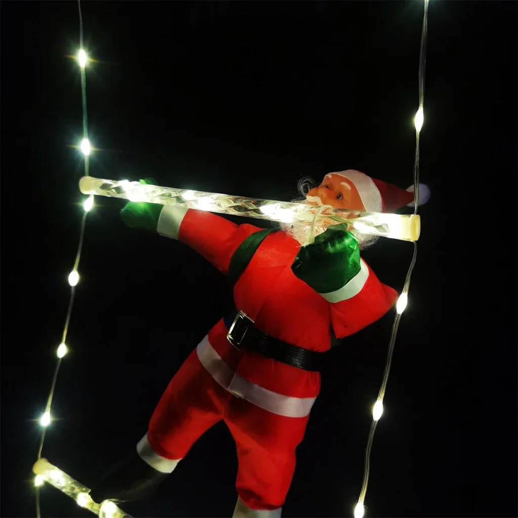 Escalera de escalada de Papá Noel de 3M, decoración navideña al aire libre, adorno de árbol de Navidad para el jardín del hogar, regalo de Año Nuevo, decoración de árbol de Navidad