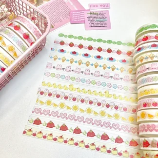 MINKYS-Cinta decorativa de la serie Fruit, 1 pieza, cinta Washi creativa de dibujos animados, papelería para volver a la escuela