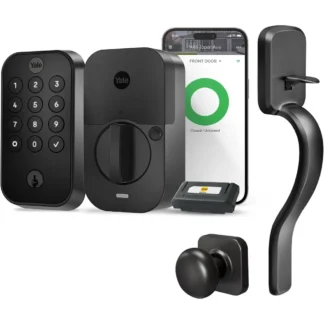 Teclado Assure Lock 2 con mango Wi-Fi y Ridgefield en ante negro