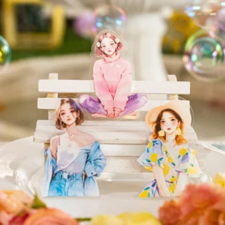 Mr. Paper-pegatinas de moda para niñas y mascotas, 6 estilos, 30 piezas, tarjetas de regalo decorativas DIY, fundas de teléfono, portátiles, collares hechos a mano