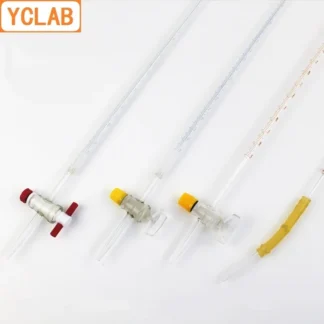 Bureta de vidrio YCLAB de 10 ml para equipos de química de laboratorio de clase A de ácido y álcali