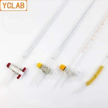 Bureta de vidrio YCLAB de 10 ml para equipos de química de laboratorio de clase A de ácido y álcali