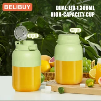BELIBUY Mini licuadora de cocina exprimidor máquina de procesamiento de alimentos licuadora de leche de frutas y verduras adecuada para taza de jugo al aire libre