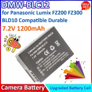 Nueva batería de repuesto de iones de litio de uso General de 7,2 V 1200mAh DMW-BLC12 para Panasonic Lumix FZ200 FZ300 BLD10 Compatible duradera