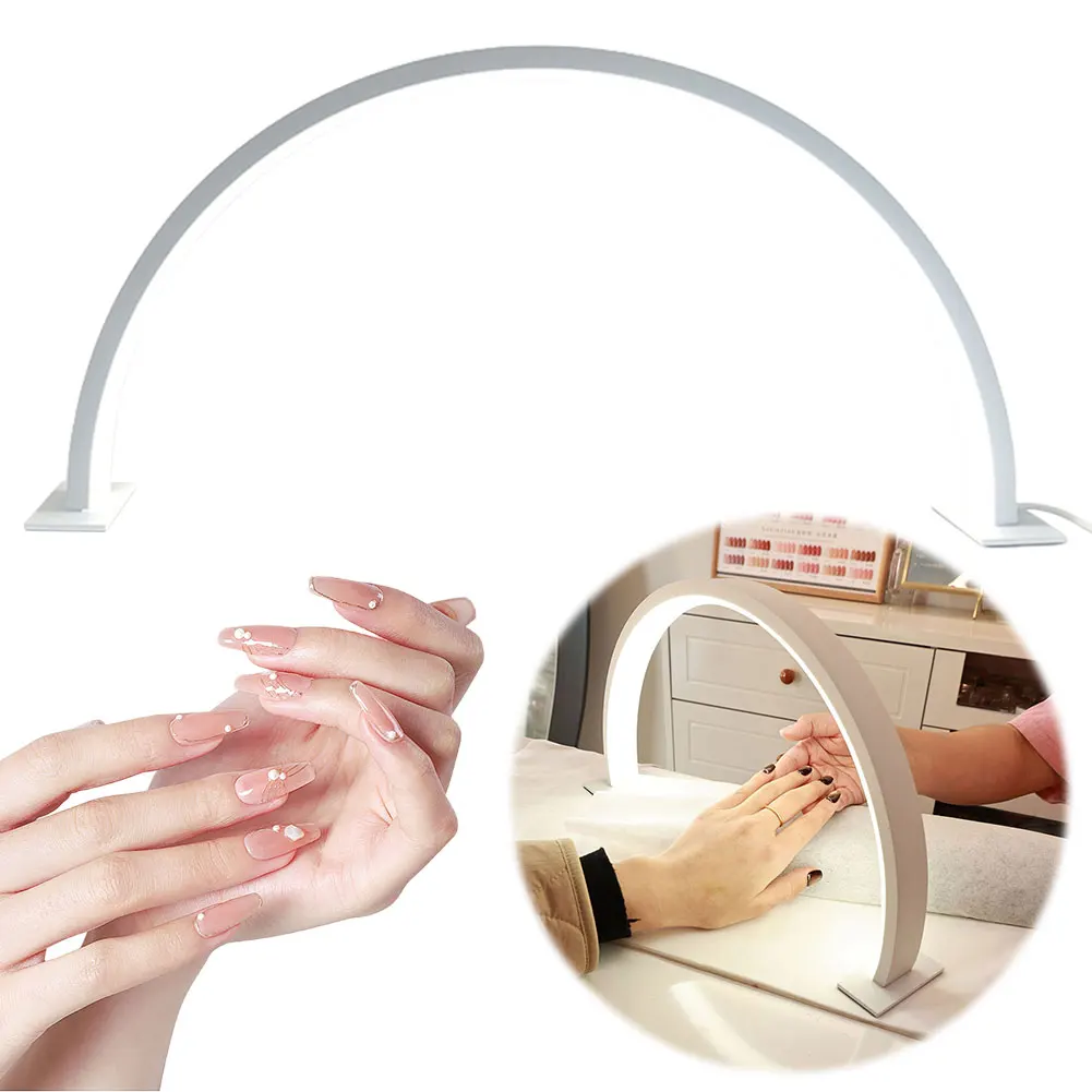 Luz de media luna creativa, luz LED ajustable en forma de U portátil, luz de relleno para salón de belleza, lámpara de protección ocular multiusos