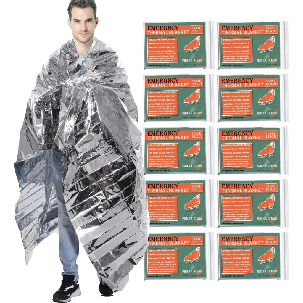 Manta de emergencia de 130/160x210CM, botiquín de primeros auxilios de rescate de baja temperatura, manta aislante salvavidas, aislamiento cálido, supervivencia Edc