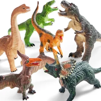 Joyfy, 6 uds., juguetes de dinosaurios Jumbo, figuras de dinosaurios grandes y suaves, juguetes realistas del Mundo Jurásico para niños, juguetes, regalo de cumpleaños y Navidad