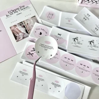 36 Uds. Etiquetas adhesivas de dibujos animados cinta de lazo de Ballet pegatinas de sello autoadhesivas redondas materiales de embalaje etiquetas decorativas DIY