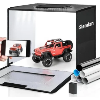 Glendan Caja de luz portátil para fotografía 16x12 Caja de fotos regulable profesional con 112 luces LED de índice de reproducción de alto color 8 C