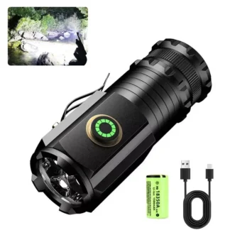 Linternas de mano de bolsillo recargables con Clip para bolígrafo, Mini linterna LED portátil de emergencia, luz de Flash impermeable para senderismo y Camping
