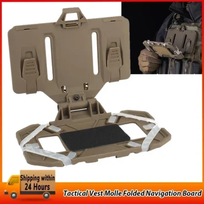 Tablero de navegación plegado táctico, práctico bolso de pecho, funda para mapa, soporte para teléfono móvil, chaleco Molle, accesorios Airsoft