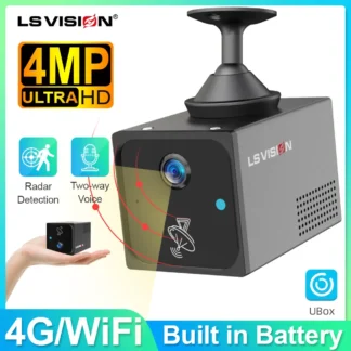 LS VISION Mini cámara 4g Sim/Wif sin cables interior hogar detección de Radar Audio bidireccional visión nocturna mascota/bebé cámara Cctv Ubox APP