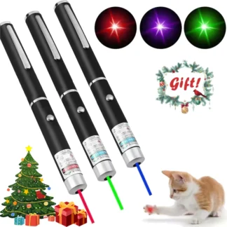 Mini llavero 2 en 1 para gato, puntero divertido sin batería, puntero portátil LED, antorcha de entrenamiento para mascotas, juguete para paletas de gato, linterna, regalo de Navidad