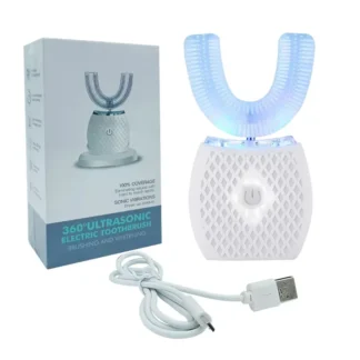 Cepillo de dientes eléctrico profesional para adultos, recargable, automático, manos libres, limpieza 360, cepillo de dientes en forma de U