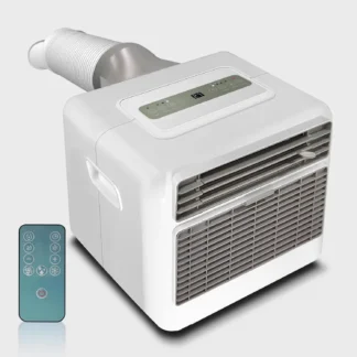 Aire acondicionado portátil para acampar, 3300BTU, unidad de CA de 436W de enfriamiento rápido hasta 60 ° F, tienda de campaña, 3 modos de enfriamiento, temporizador de 24 horas (gris)