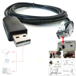 Skywatcher EQMOD Cable AZ EQ6R Pro HEQ5 EQ6GT HEQ5pro Asiair Goto Cable de Control USB UART a RJ45 Cable de guía automática