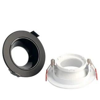 10 Uds. Marco de luz descendente, accesorios de techo LED empotrados, luz descendente GU10 MR16 GU5.3 E27, bombilla de techo, accesorio de montaje