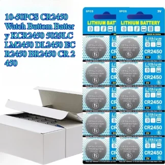 10-50 Uds CR2450 pilas de botón de reloj KCR2450 5029LC LM2450 DL2450 ECR2450 BR2450 CR 2450 3V 600mAh baterías de pila de moneda de litio