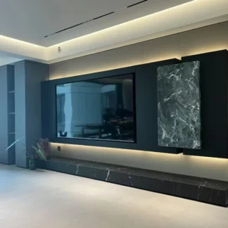 Mueble de TV de roble de lujo moderno, soporte de TV de madera con mesa de centro para el hogar, Hotel, sala de estar, venta al por mayor