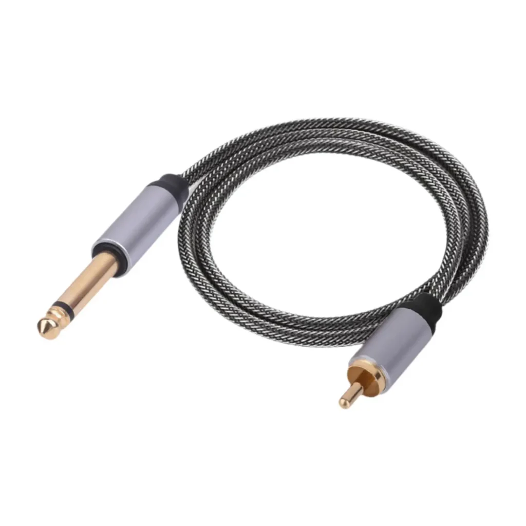 Pieza de repuesto de cable de audio RCA a 1/4 de pulgada para amplificador de cine en casa de altavoz