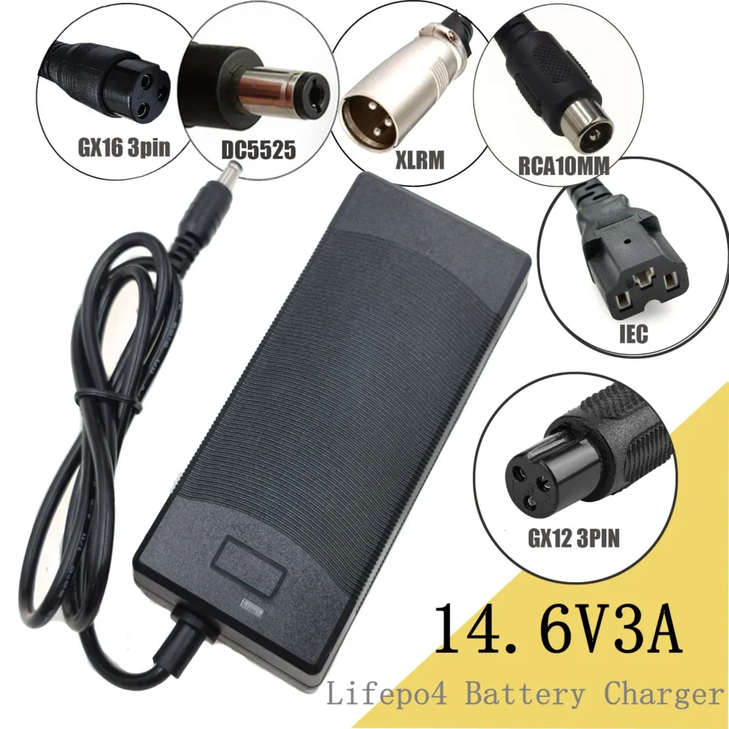 Cargador de batería de 14,4 o 14,6 V 3A para batería Lifepo4 serie 4S 3,2 V 4 con corriente de carga constante de 3A