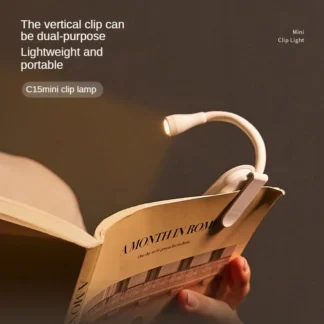 Luz de lectura de libros recargable, Lámpara USB, luz LED, cuidado de los ojos, brillo ajustable, Mini Luz de libro, Clip portátil, luces nocturnas
