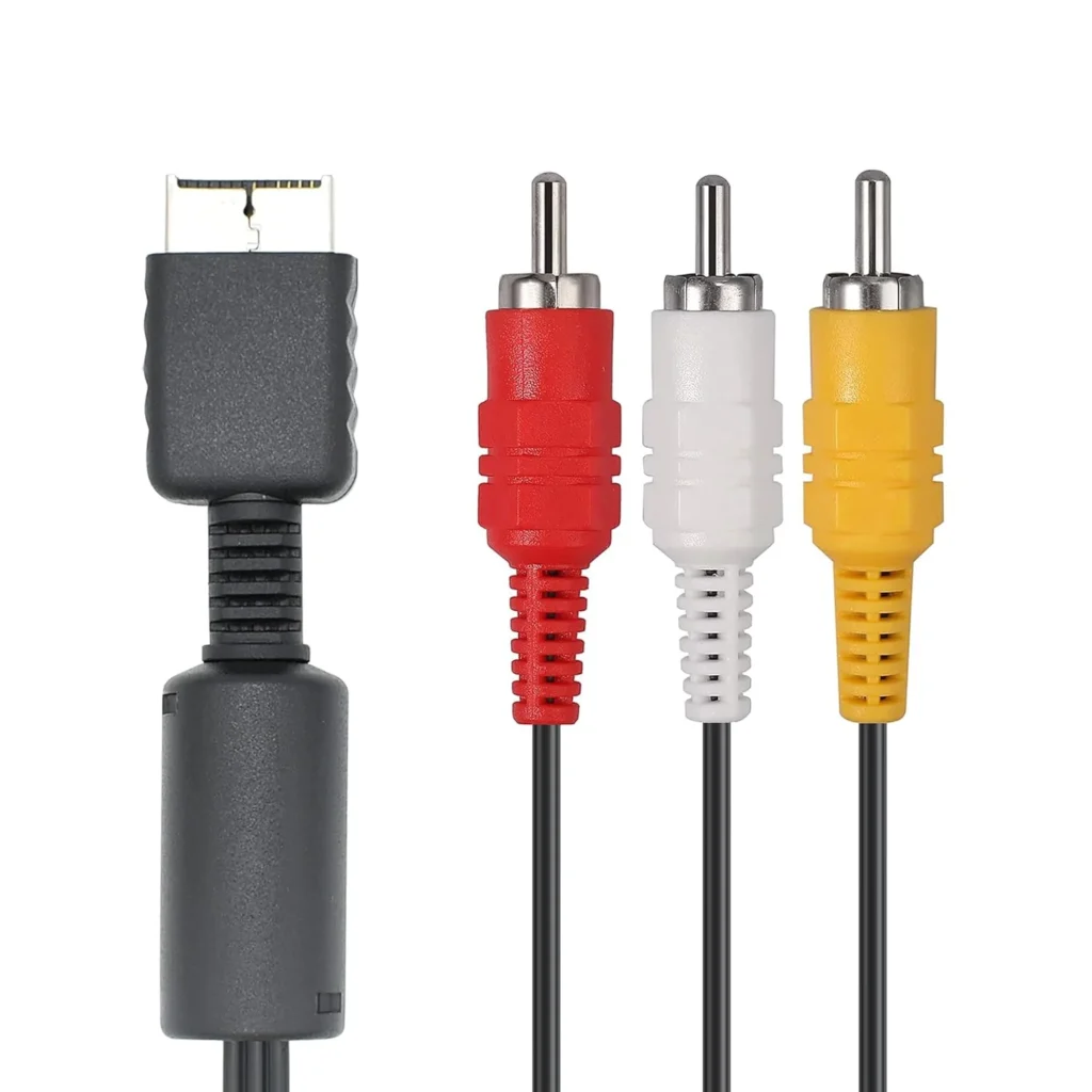 Cable de Audio y vídeo compuesto de cobre 3 RCA de 6 pies/1,8 M para consola de juegos Sony PS2/PS3/PS1, Cable AV para accesorios de PlayStation 2