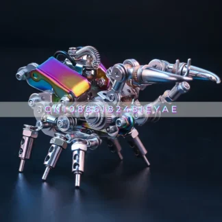 Armadura de plata para fiesta mecánica, modelo ensamblado hecho a mano de Metal, adorno de insecto Mecha, regalo de vacaciones para hombres
