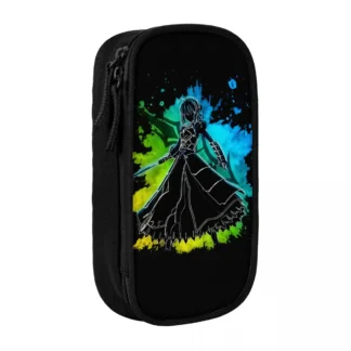 Moda Fate Stay Night Altria Saber Anime y Manga estuches para lápices estuche para lápices portalápices bolsa de gran capacidad con cremallera papelería