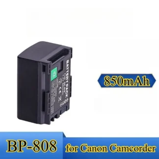 Reemplazo de 850mAh para Canon BP-808 BP-809 BP-807 batería para videocámara Legria HF S11 / HF S100 / HF21 / HF200 / HF S10
