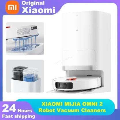 XIAOMI MIJIA Smart OMNI Robot 2 aspiradoras colección de fregona autolimpiante Doc polvo vacío 75 días de recogida de basura continua