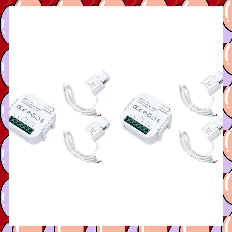 A72Z 2X Tuya Smart Life Zigbee medidor de energía bidireccional 2 canales con abrazadera CT App Monitor energía Solar, 80A,110V 240VAC
