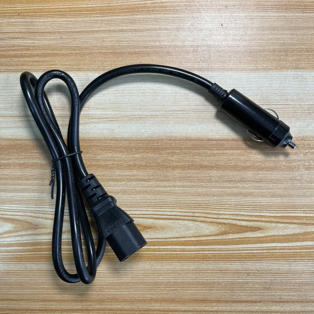Encendedor de cigarrillos para coche, enchufe para olla arrocera, conector de alimentación para cigarros fundido con tapas de extremo de Cable de 1,2 m
